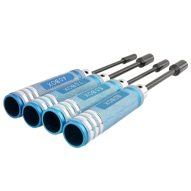 RC Tools Hex Screw Driver Set 4Pcs 4.0mm 5.5mm 7.0mm 8.0mm Hexagon Nut Socket Wrench For FPV Drone Cars Boat Repair Tools