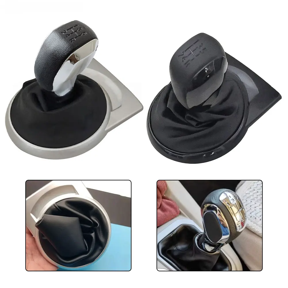 Shift Knob Manual Gear With Change Cover For C4 1 MK1 2004-2008 Plastic Artificial Leather Car Accessories Tools Car Interior