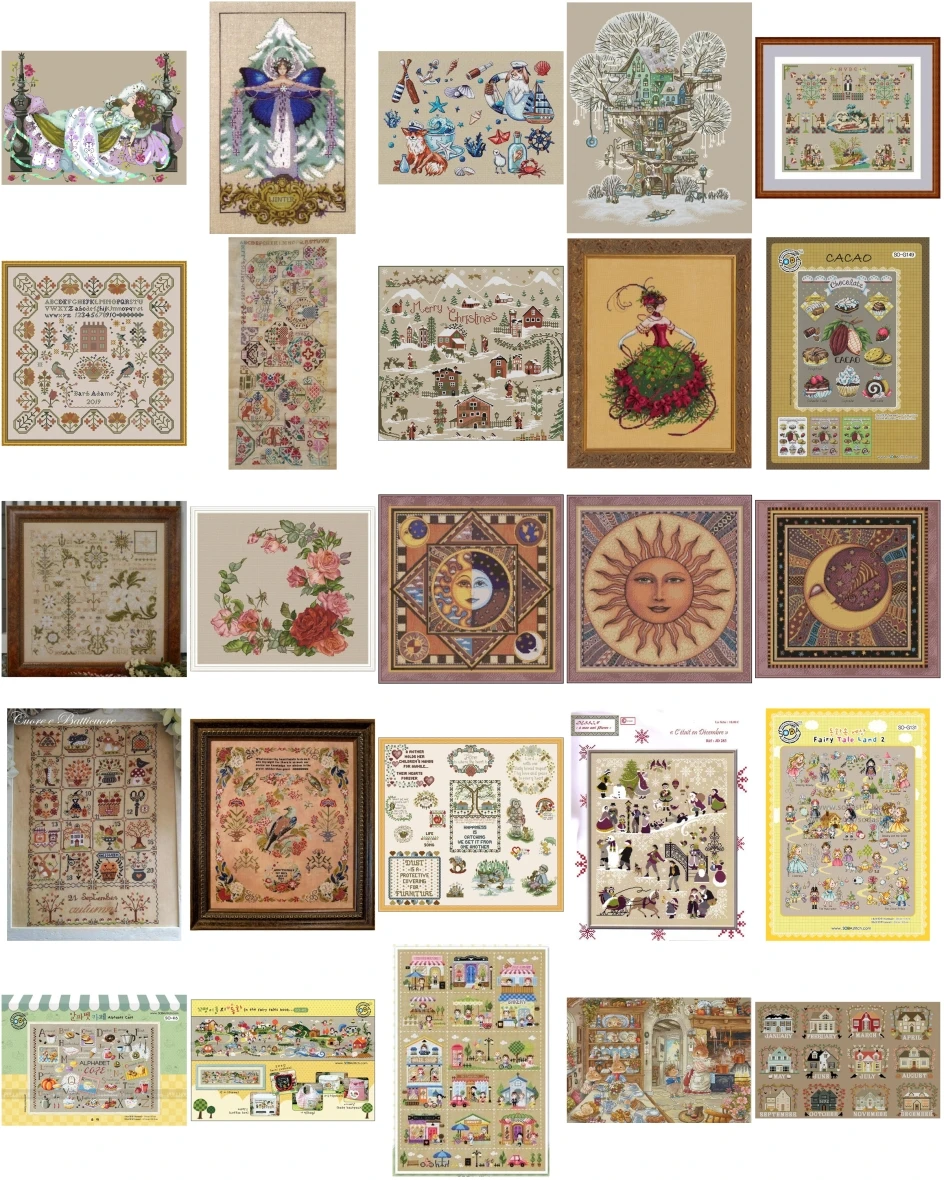 PDF via e-mail vendita 5-55 Cross Stich ricamo set disegno elettronico Cross Stich ricamo