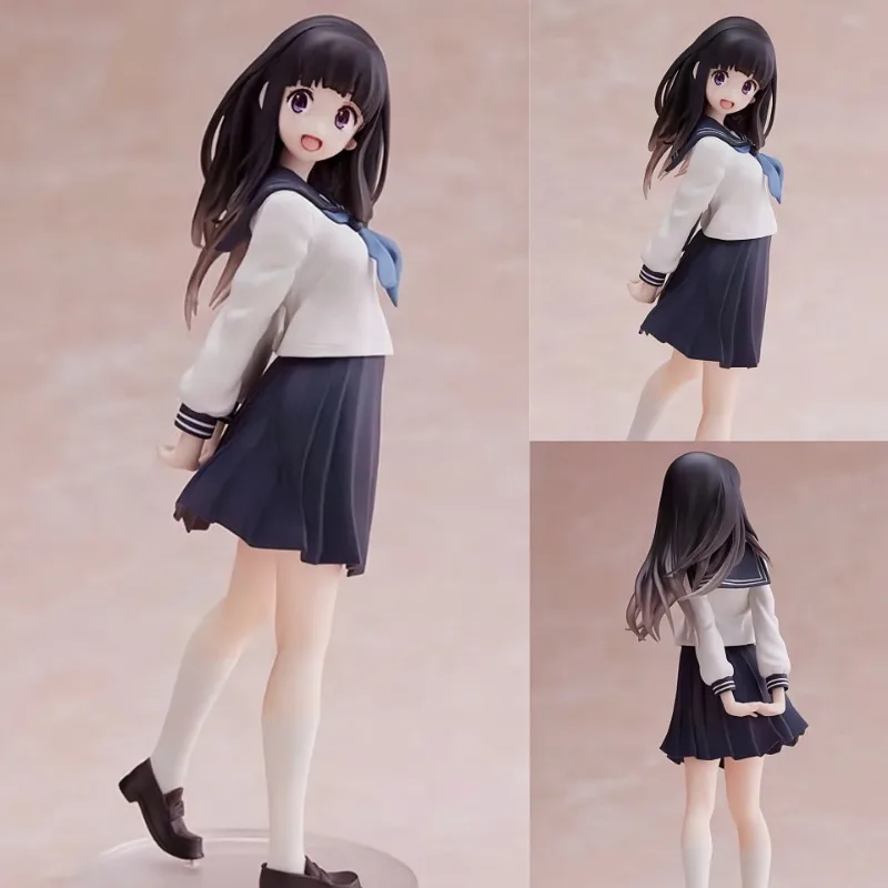 

16CM Anime Hyouka Chitanda Eru Figure JK Sailor Suit Dress Up Model Toy Gift Collection Action Figure PVC Coreful Figurine Toys