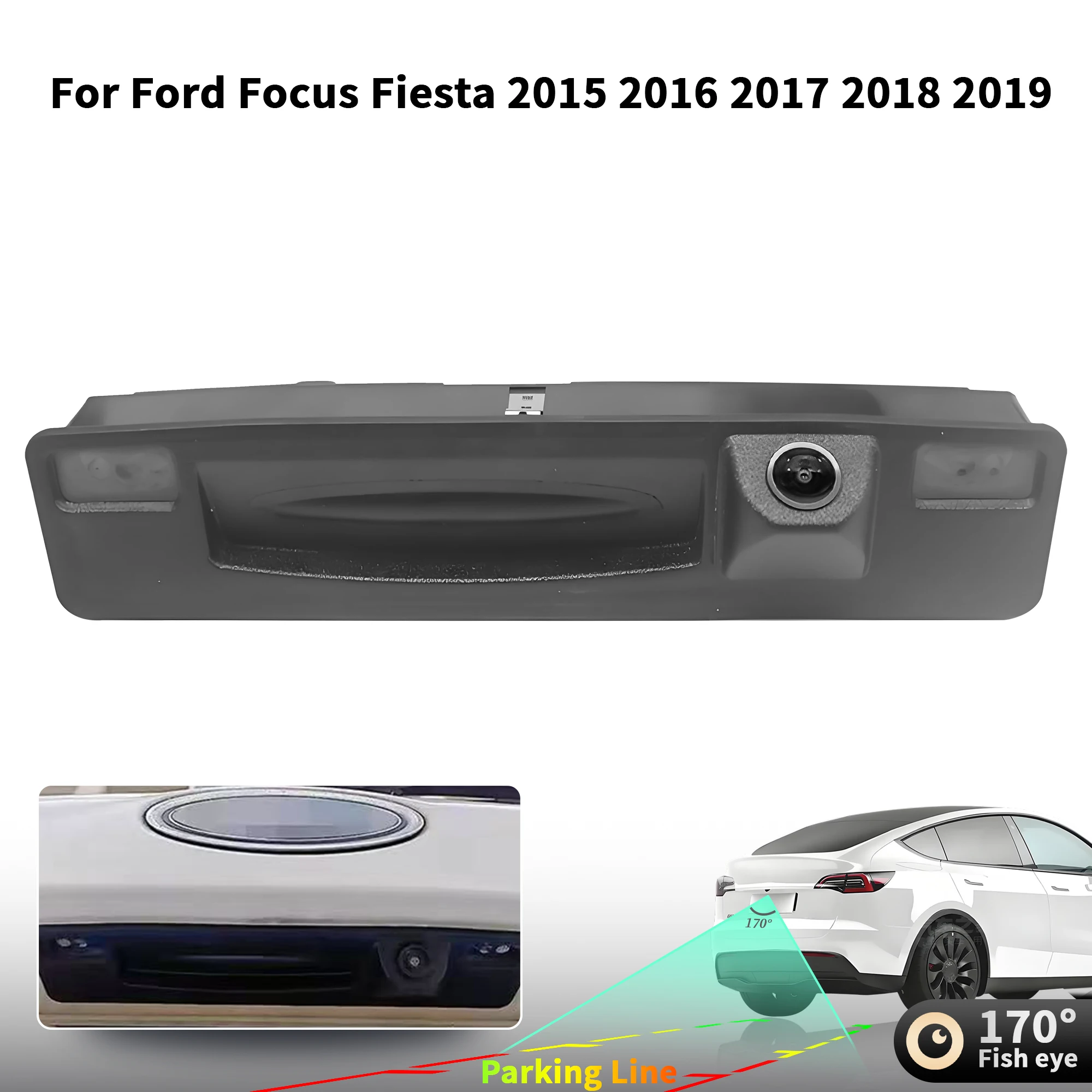 

CVBS 1080P AHD 1920x1080P/720P AHD 1280x720P 170 ° Камера заднего багажника автомобиля для Ford Focus Fiesta 2015 2016 2017 2018 2019