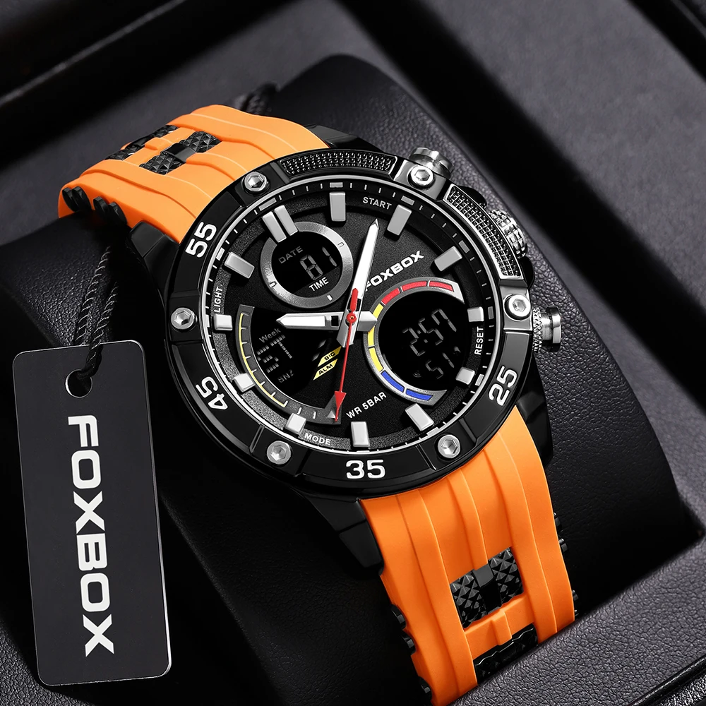 Fashion Military Watches for Men LIGE Luxury Original Sports Chronograph Watch ​Men Waterproof Quartz Clock Digital WristWatch