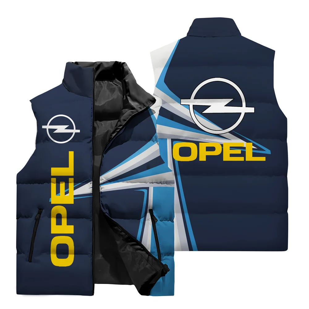 OPEL Printed Pattern Vest Winter Outdoor Sports Sleeveless Jacket Street Fashion New Coldproof Warm Cotton Vest Oversized M-6XL