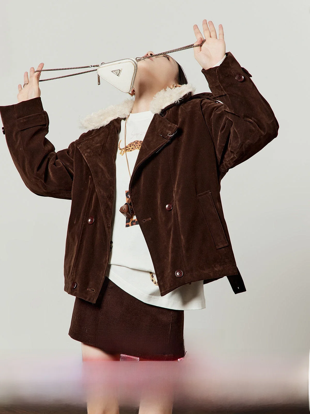 

Карамельное женское пальто свободного кроя с отложным воротником, зимнее, новинка, повседневное, модное, ретро, с элементами пэчворка