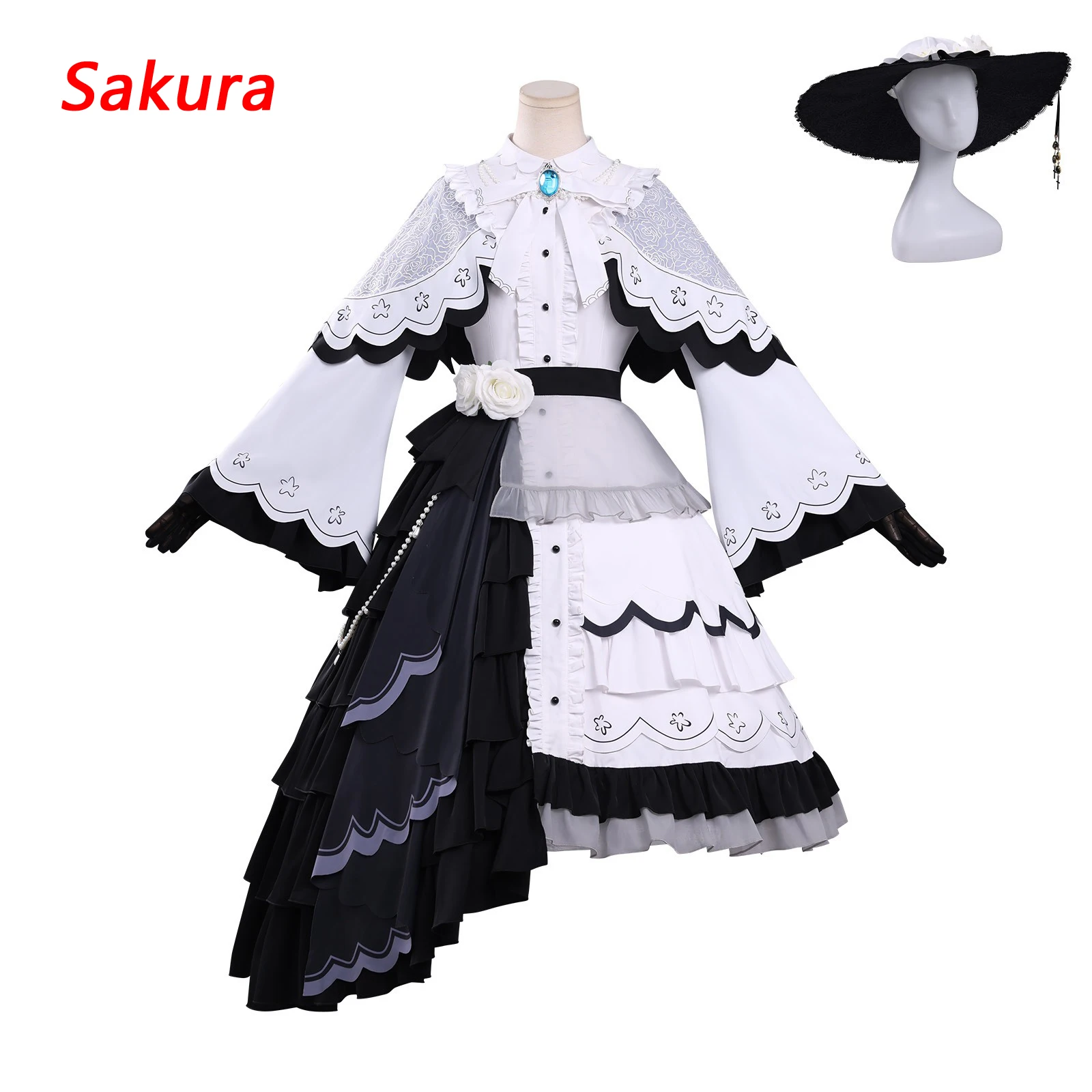 

Anime Tsukishiro Yuki Cosplay Costume Wig Game Magical Girl Witch Trial Carnival Halloween Comic Animation Party Clothing
