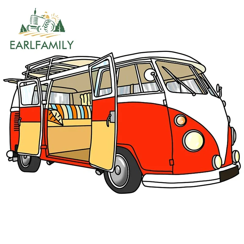 

EARLFAMILY 13cm X 7.9cm For Camper Car Accessories Stickers Car Refrigerators Decal RV Motorcycle Funny Sticker Scratch-Proof