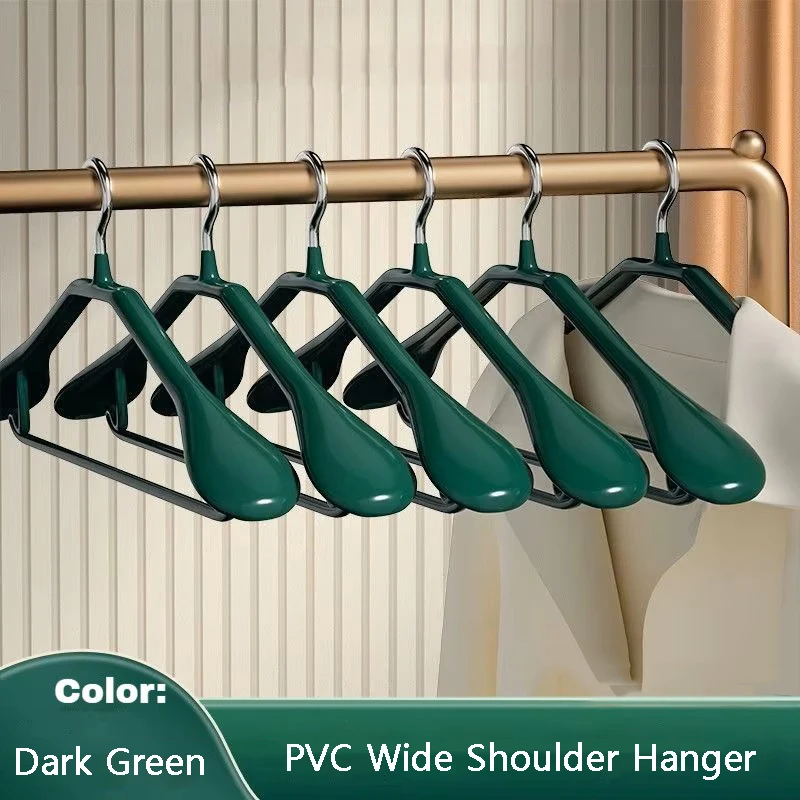 5PCS I KNOW Non-slip PVC Strong Hanger No Trace Household Hanging Clothes Hanger Korean Hot Sale High Quality Metal Hanger
