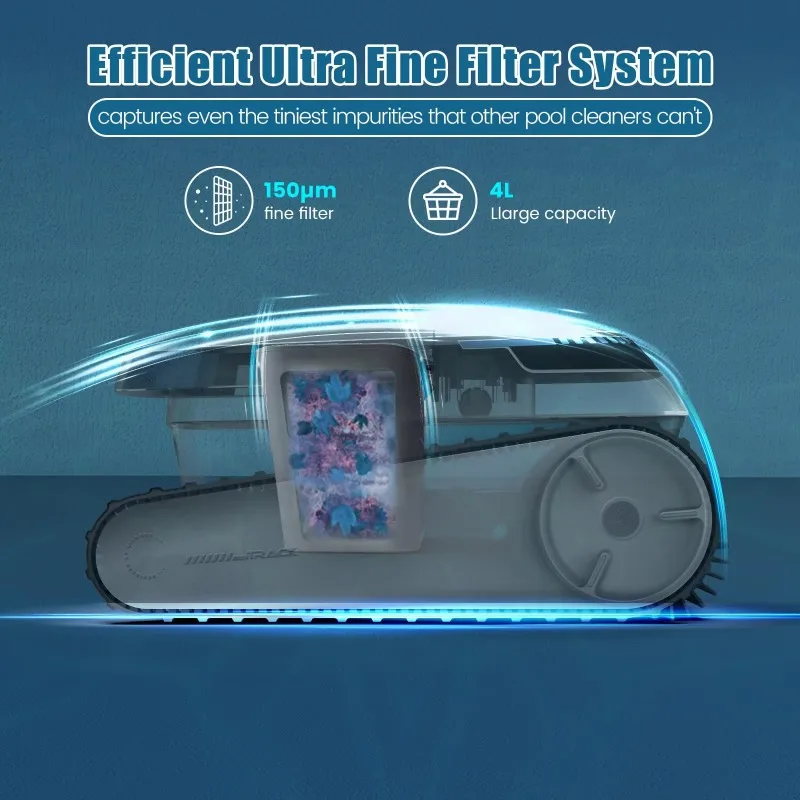 روبوت حمام السباحة اللاسلكي، جدار التسلق التلقائي، منظف روبوت ذكي لحمام السباحة تحت الماء #2