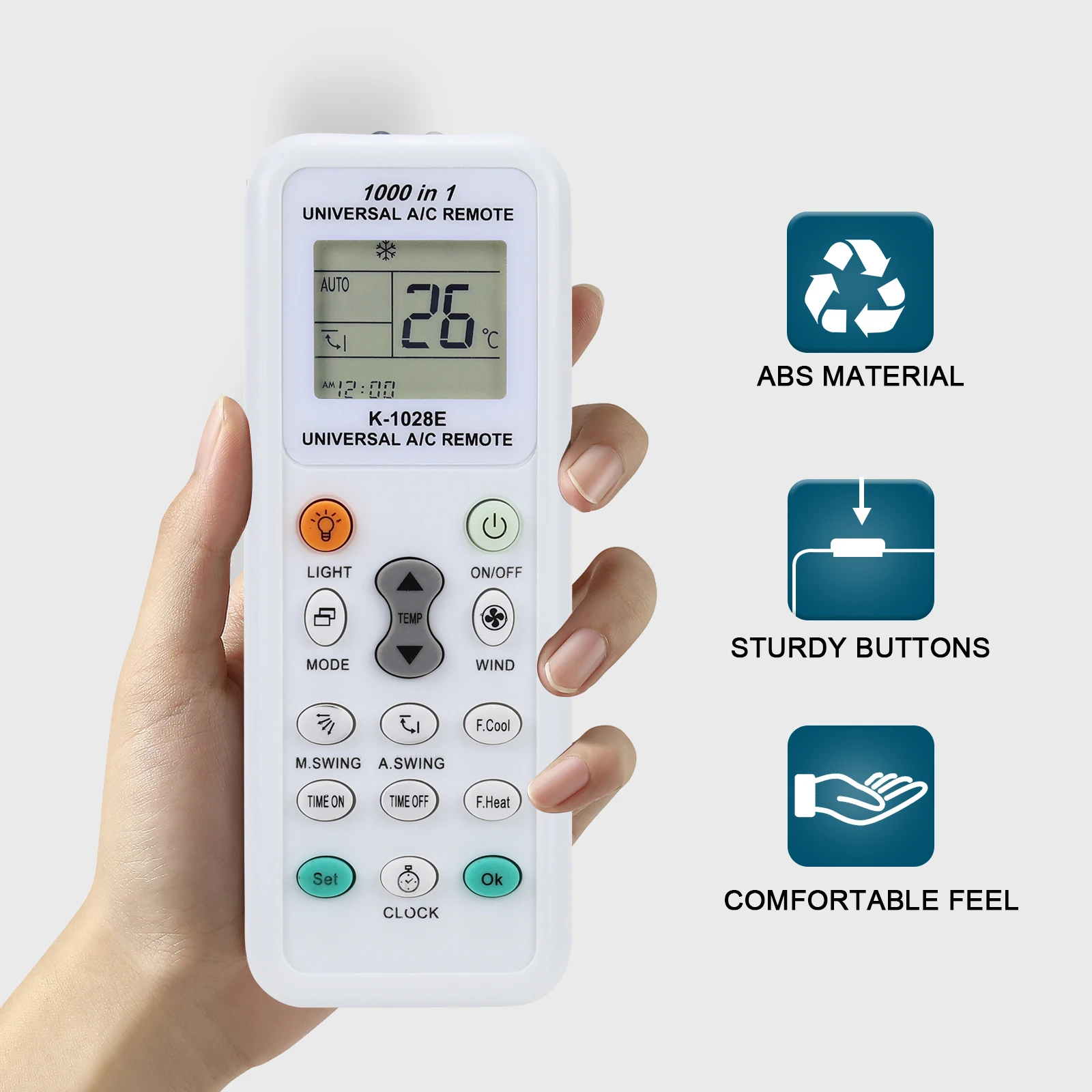 Universal Air Conditioner Remote Control Lcd A/C Conditioning Controller 1000 in 1 for Mitsubishi Toshiba Hitachi Fujitsu Daewoo