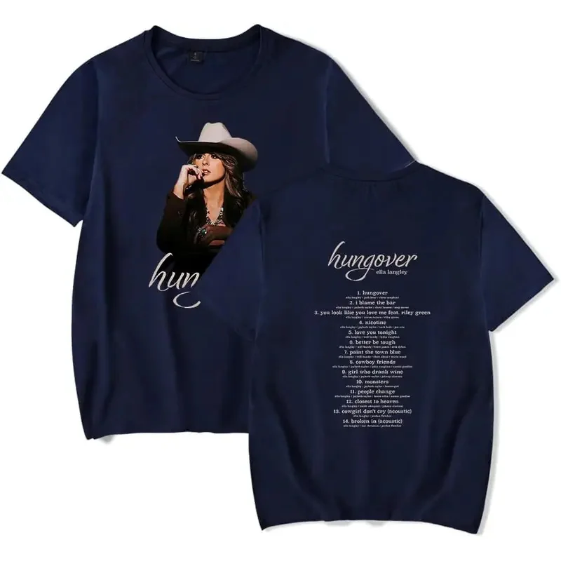 2025 yiyi2025yiyiElla Langley T-Shirt Hungover Album Merch für Männer und Frauen T-Shirt Kurzarm Top T-Shirt