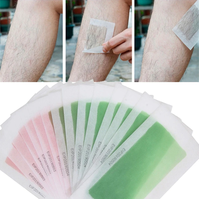 Remoção do cabelo tiras de cera indolor rápido cabelo perna corpo cabelo remover adesivos de papel biquíni pernas braço cera papel feminino ferramentas de beleza