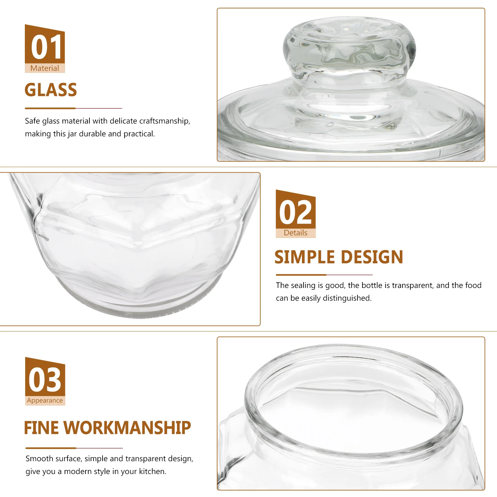 

Glass Pickle Jar Sealed Storage Container Large Capacity for Home Kitchen Pickle Vegetable Jar Food Storage Can