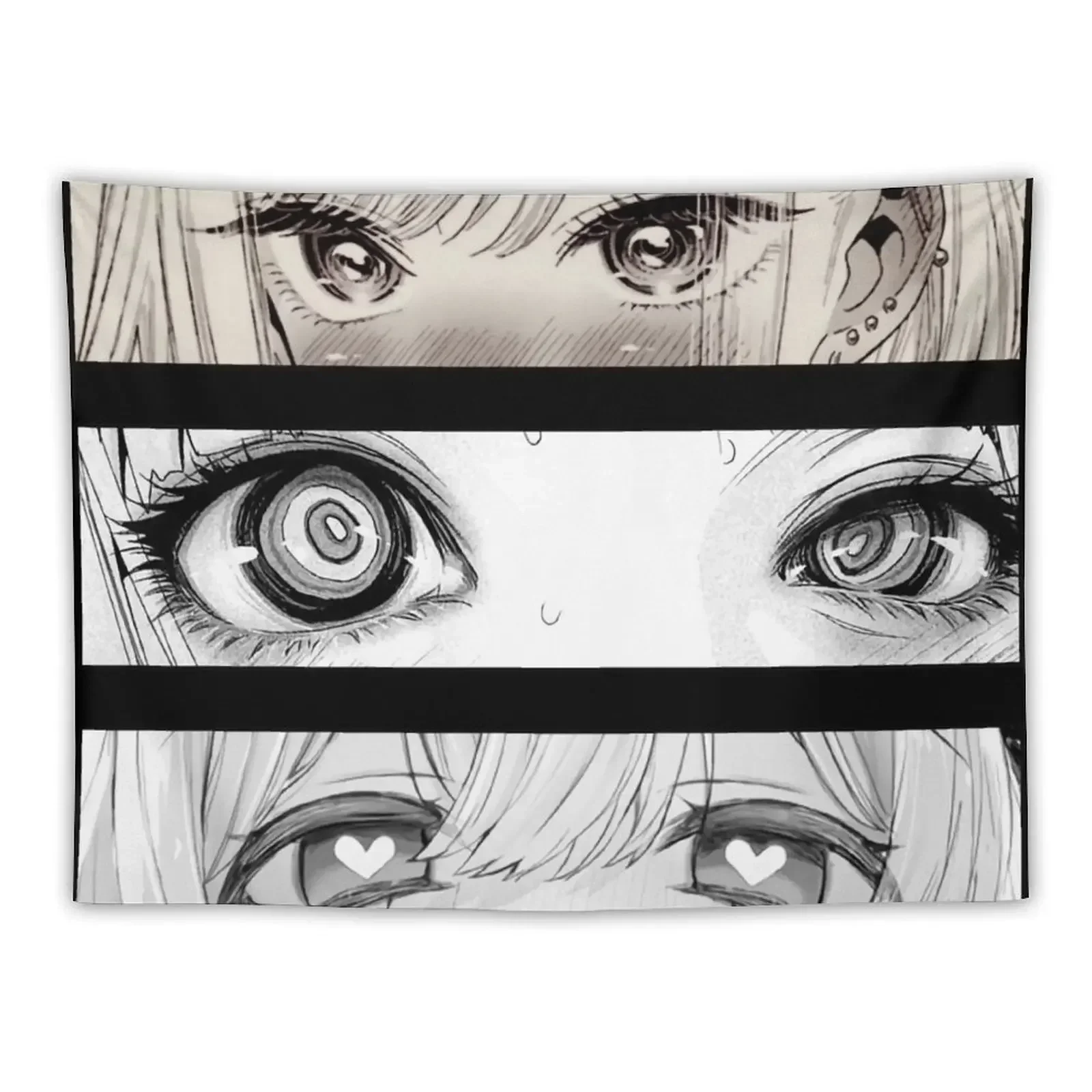 

Lewd Manga Monochrome Eyes Bundle Tapestry Decoration For Bedroom Room Decor Tapestry