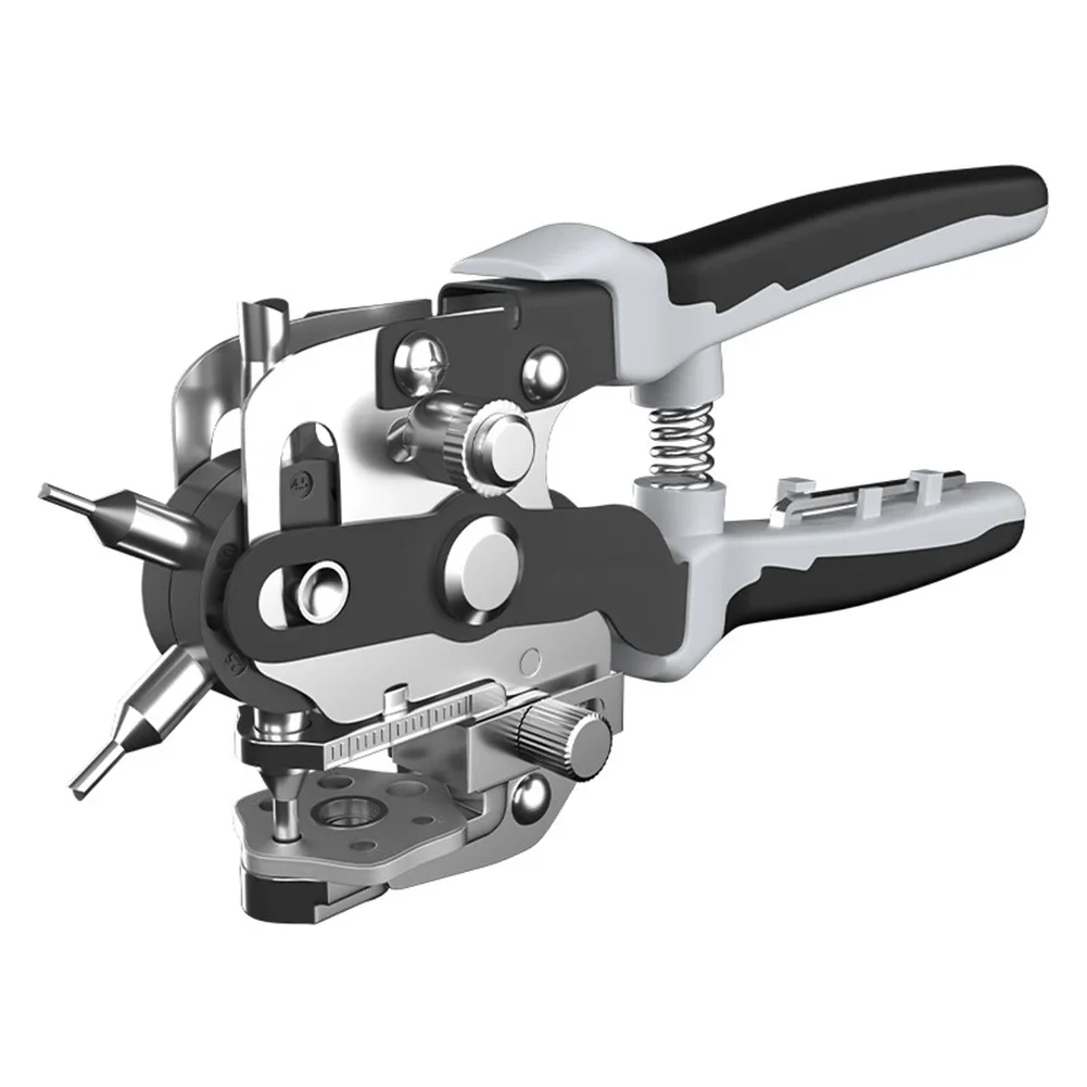 

Adjustable Hole Punch Belt Punch Tool For Crafting Projects Non-Slip Grip Stainless Steel Construction For Bags