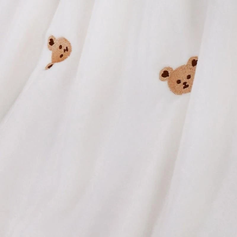 Flannel Embroidered Bear Blanket Soft Flannel Toddler Blanket Kids Comfort Blanket Large Size Child Blanket for Kids 425F