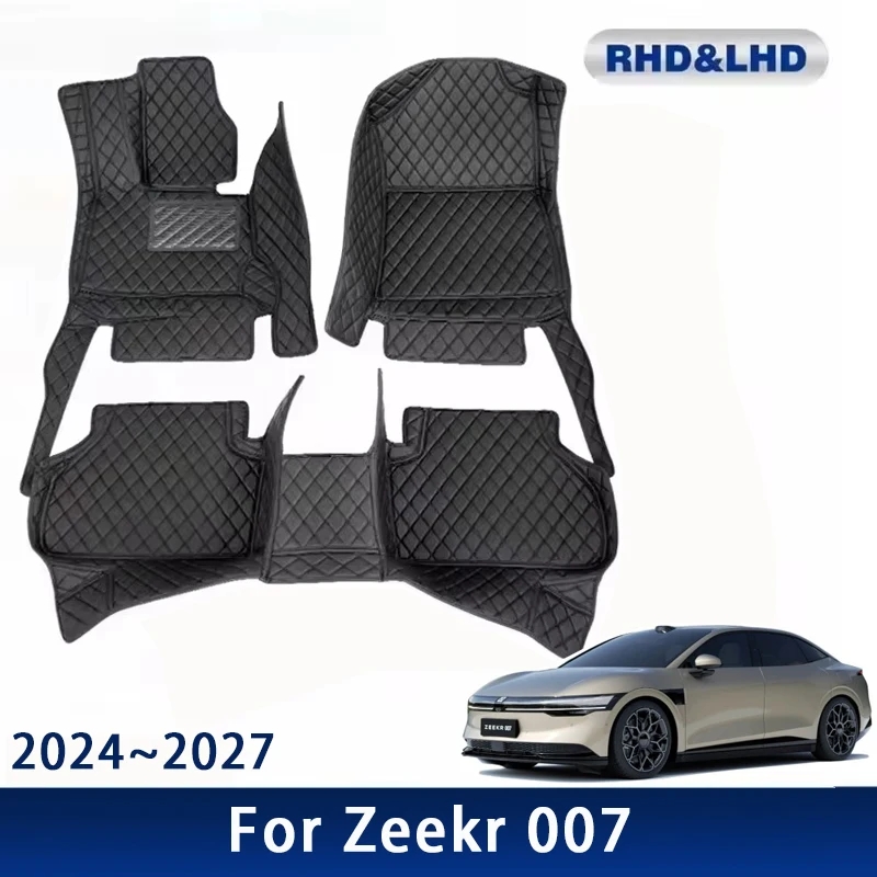 

Car Floor Mats For Zeekr 007 EV 2024 2025 2026 2027 Waterproof Custom Leather Auto Foot Pads Carpet Interior Accessories