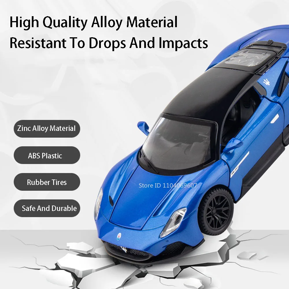 Schaal 1:32 MC20 Automodel Speelgoed Legering Diecast Sportwagens Trek Geluid Licht 4 Deuren Geopend Racing Voertuigen Voor Kinderen Geschenken