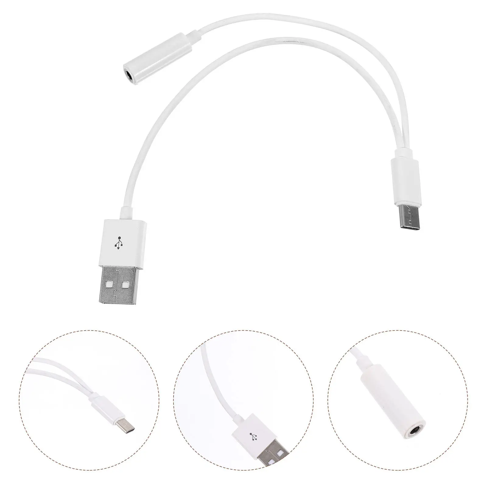 

Аудиоадаптер USB-C (штекер) на двойной 3,5 мм (гнездо) с реверсивным разъемом Type-C для подключения AUX-наушников, поддержка стереозвука