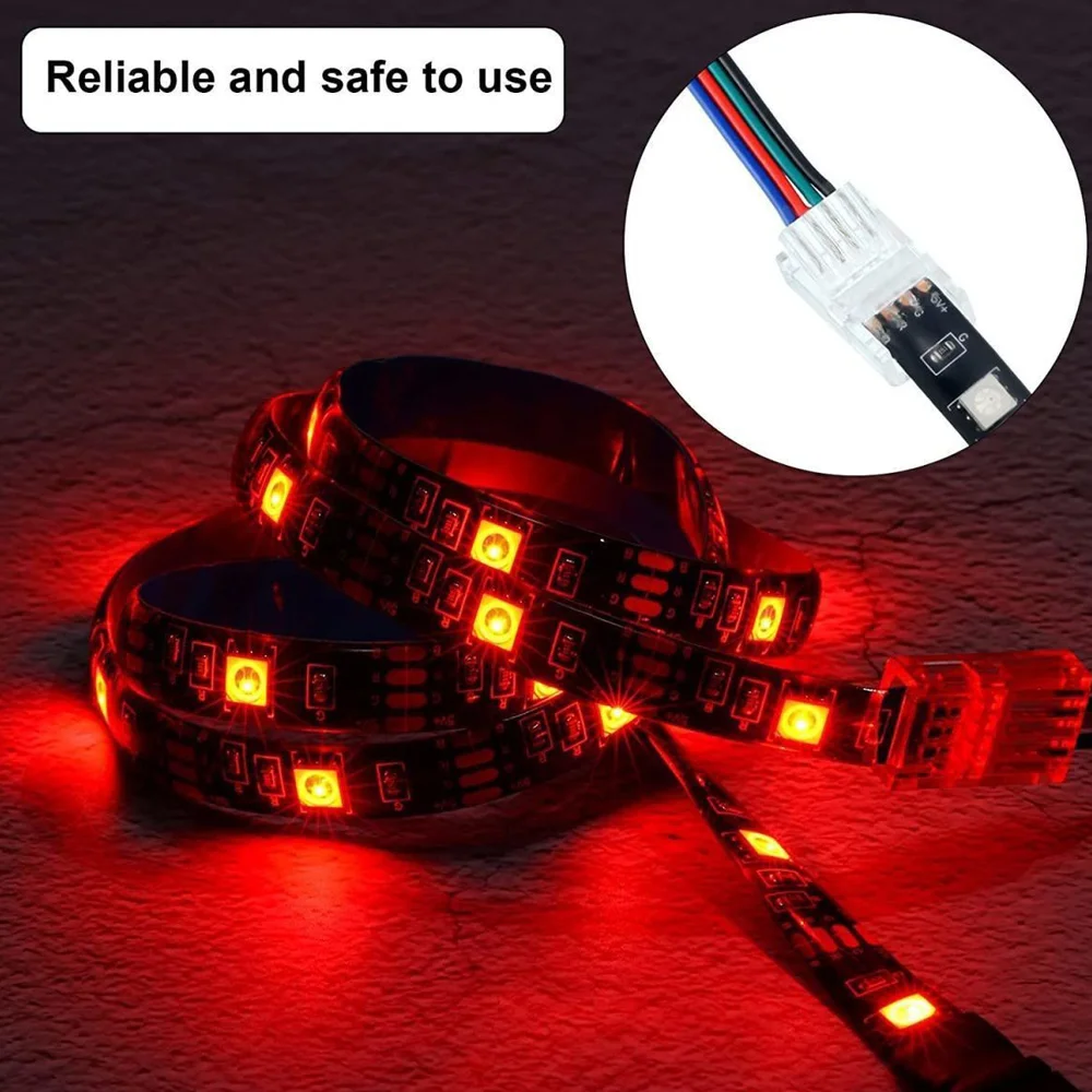 2Pin 3Pin 4Pin 5Pin 6Pin LED Connectors 8/10/12MM LED Strip To Strips Strip To Wire for SMD5050 Strip Light Connectors Buckle image 6