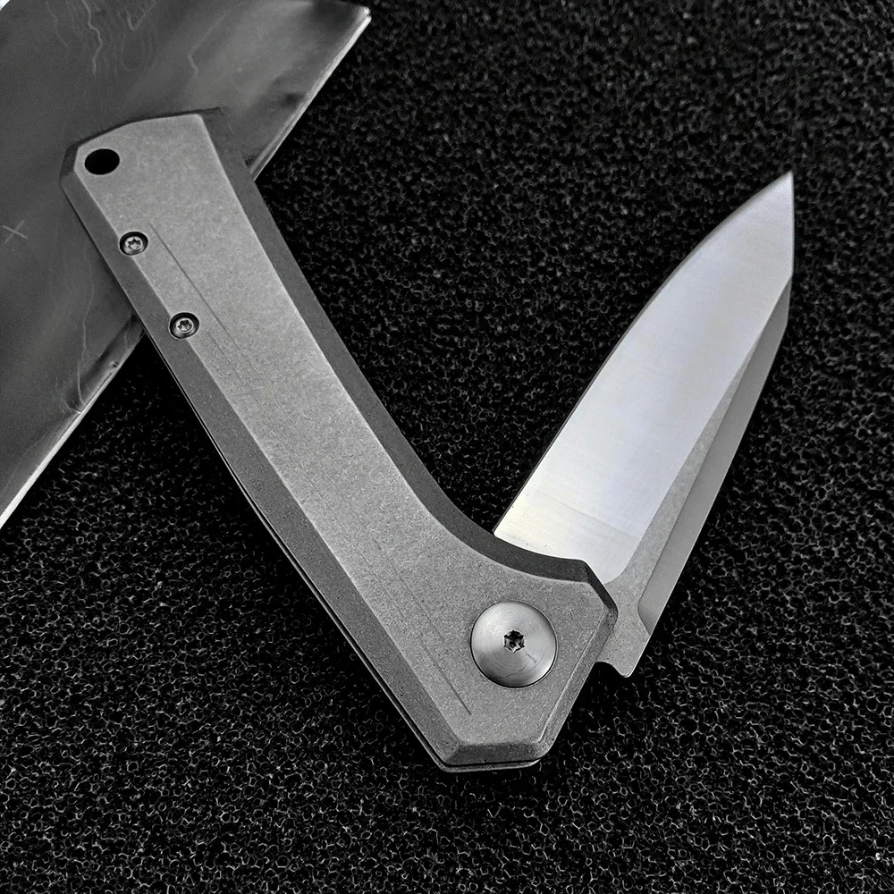 EDC Outdoor Hiking Fishing Folding Knife Camping Wilderness Climbing Knife Deep Clip Flipper Ball Bearing Pocketknife