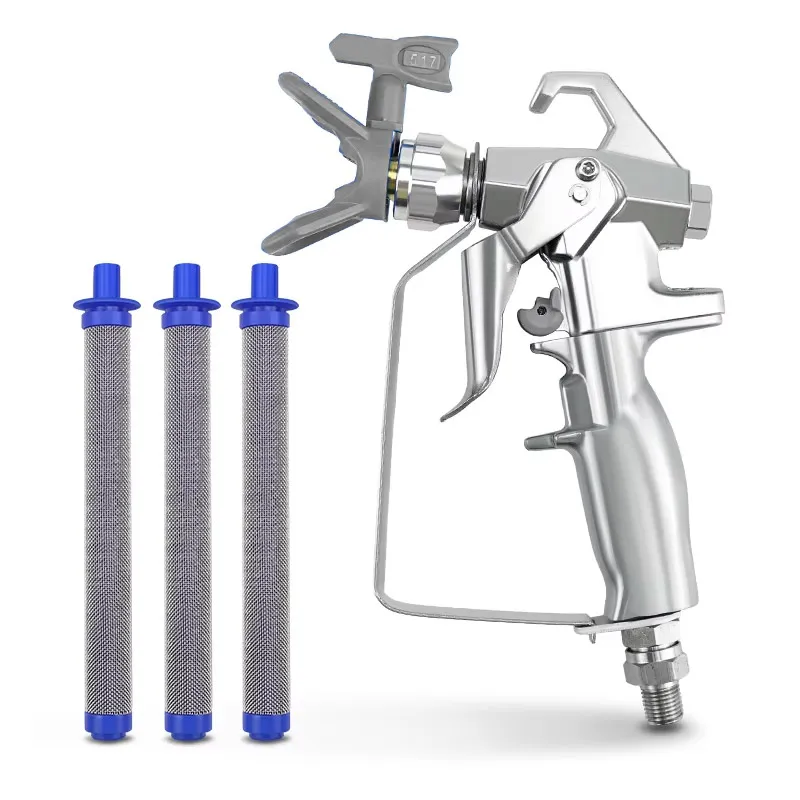 ZHUITU High Pressure Airless Paint Spray Gun With Tip Nozzle Guard 30/100/200Mesh Filter Airless Spray Gun Set Tools