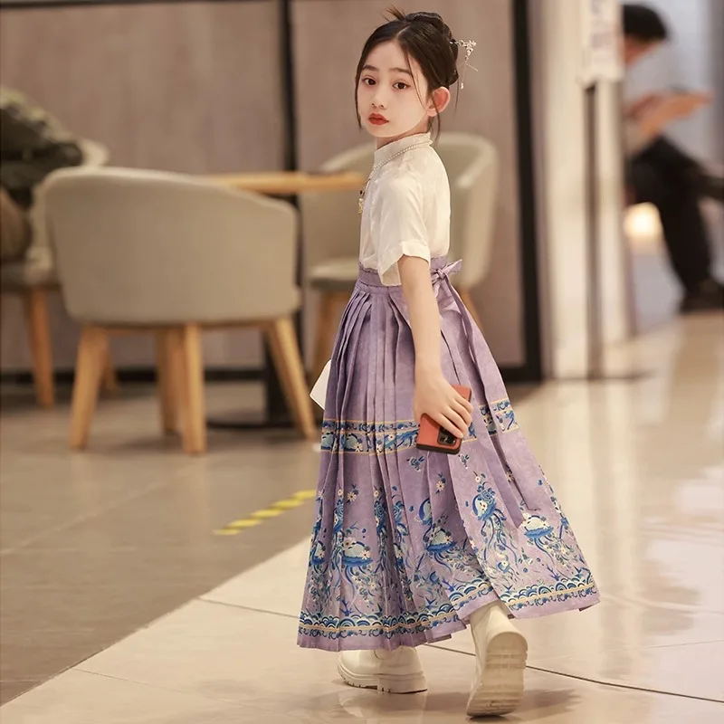 Girls' Vest Hanfu Children'S Suit Summer Ming Ancient Costume New National Style Skirt