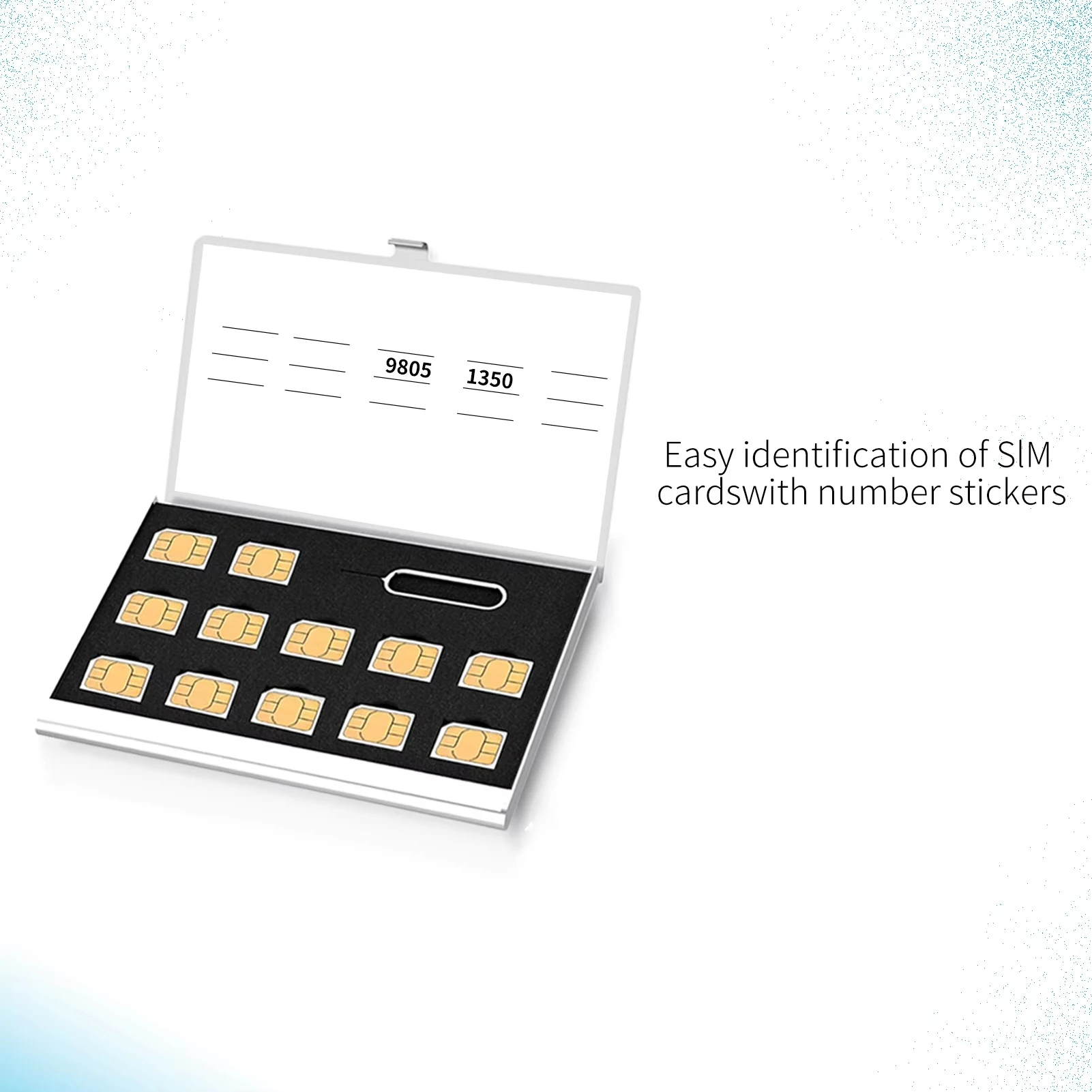 12-Slots-NANO+1-Slot-Card-Pin Aluminum Portable SIM Micro Pin SIM Card Nano Memory Card Storage Box Case Protector Holder 1PCS