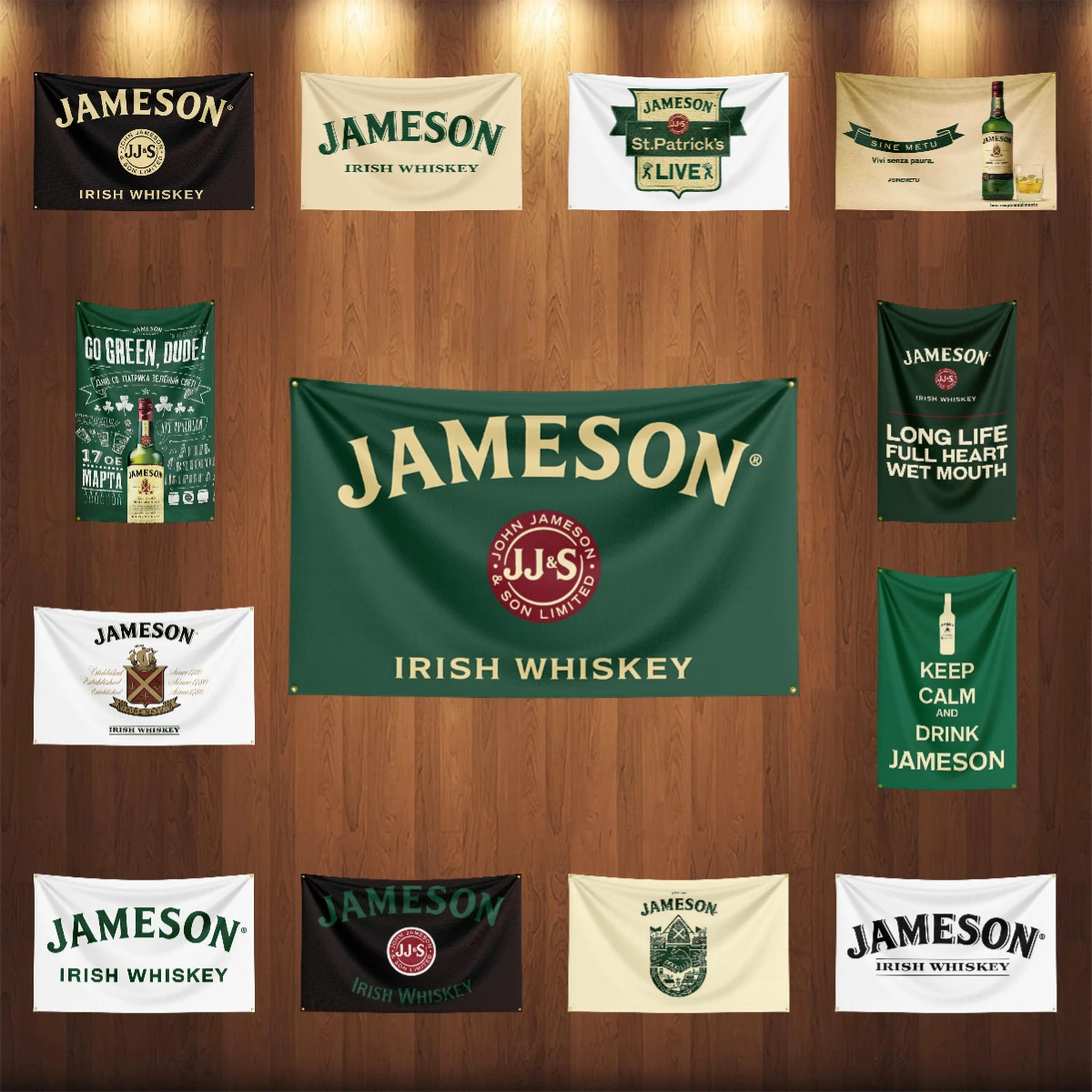 3×5ft J-jameson irishs whiskey Flag Polyester Printed Alcohol Wine Banner For Decor Drink rum Beer Flag