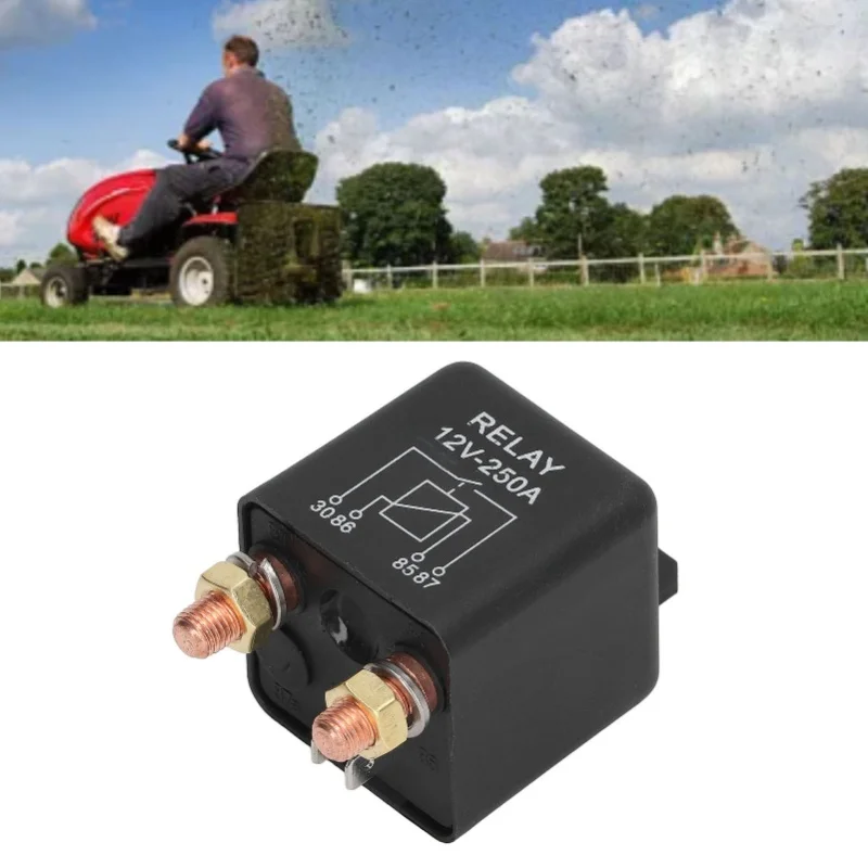 

Автомобильное пусковое реле 4-контактное, нормально открытое, с катушкой из нержавеющей стали и латуни, высокомощное, 250А 12В