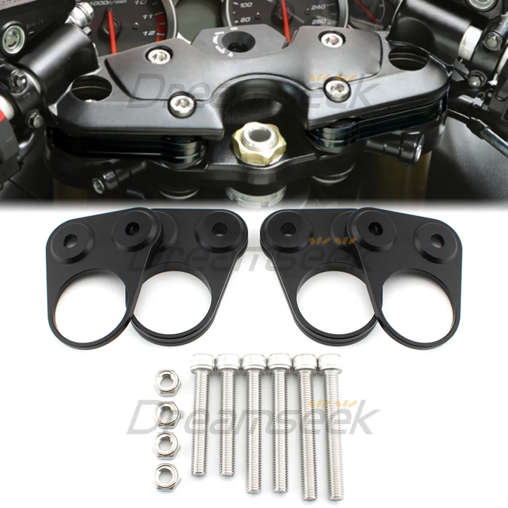 

Pair Motorcycle Handlebar Riser Spacer Mount for Suzuki GSX1300R Hayabusa 2008-2020 Handle Bar Riser Clamp Adapter Black CNC