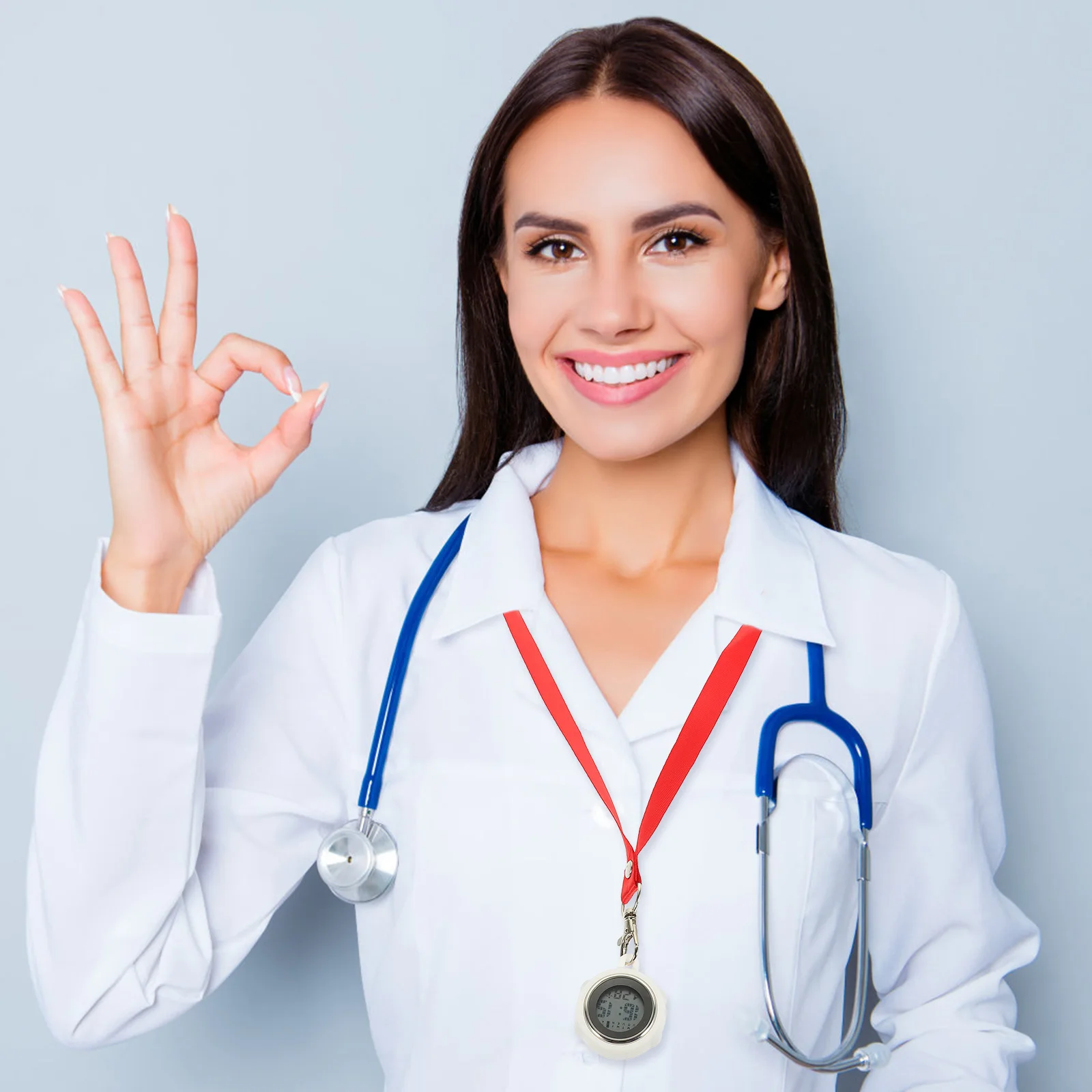 Key Buckle Pocket Watch Electronic Digital Nurse Watch Lightweight Precise Timing Medical Professional Gift for Doctors