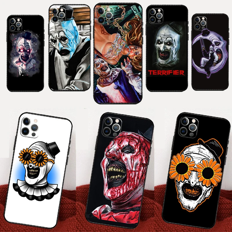 Horror Movie Terrifier Phone Case For iPhone 16 15 14 13 12 11 Pro Max Mini X XS XR 6 Plus Back Cover