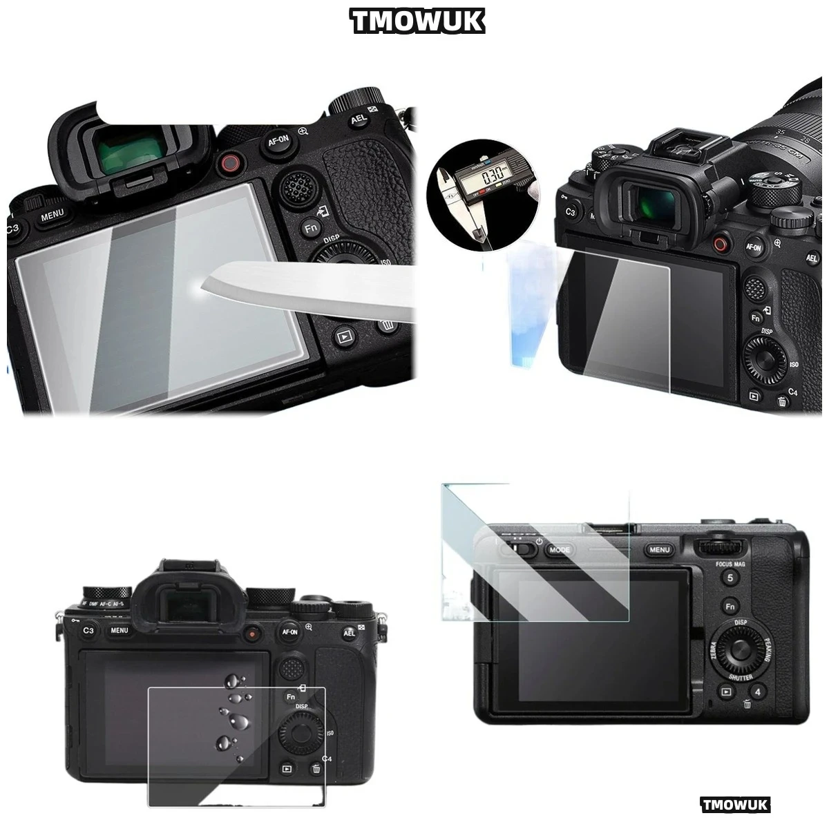For Sony FX3 FX30 ZV1 ZV1 - E10 A9 A9II - Anti - Scratch 9H Tempered Glass Screen Protector