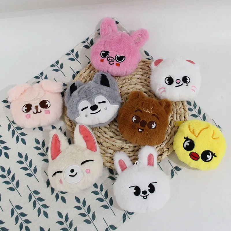 New StrayKids Korean celebrity Li Longfu plush toy coin purse headphone bag SKZOO coin miscellaneous bag cute pendant, gifts