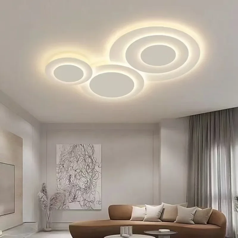 Scandinavische minimalistische woonkamer plafondlamp Moderne high-end rimpelverlichting voor tentoonstellingshal Home Decor Creatieve LED-verlichting - afbeelding 2