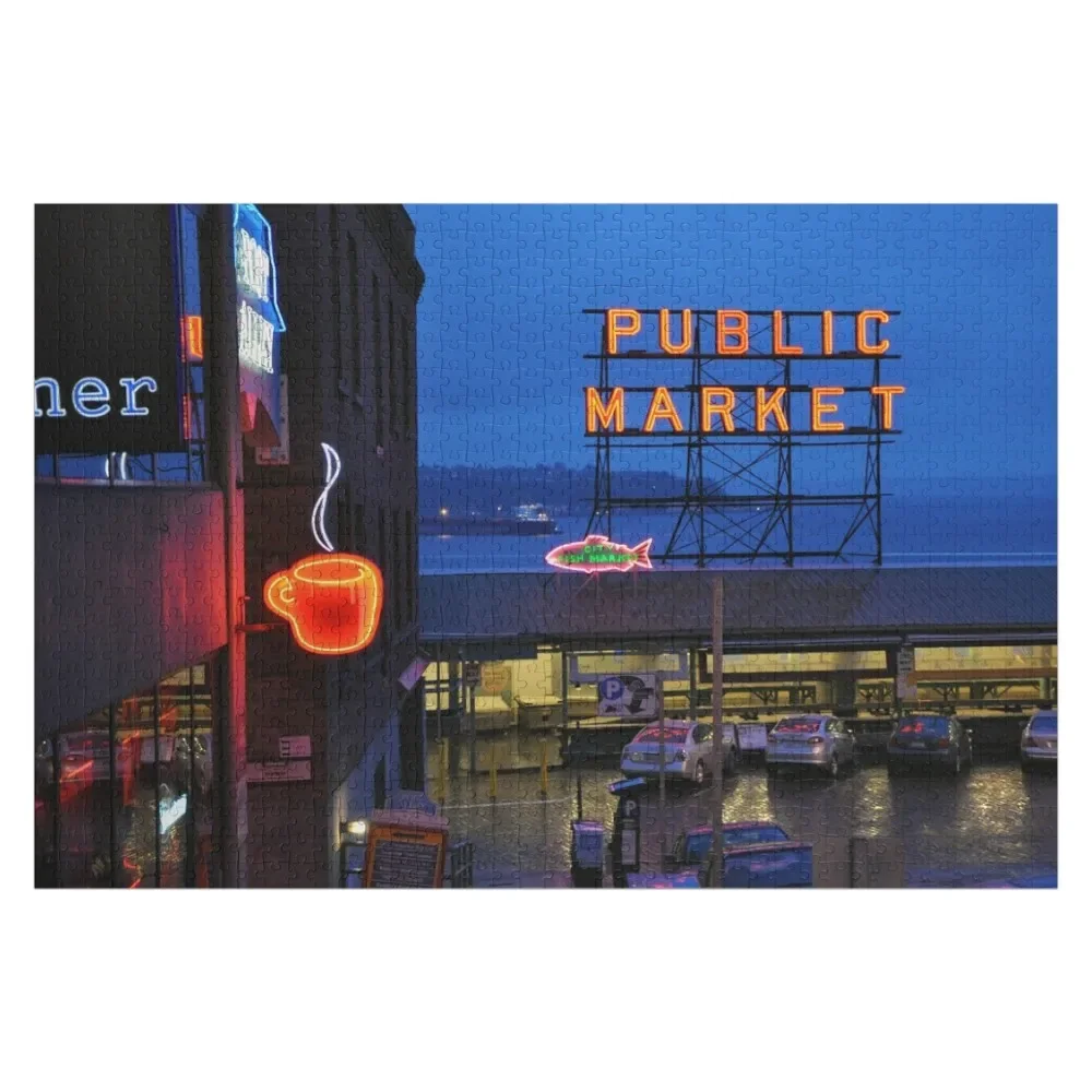 

Pike Place Market Seattle Jigsaw Puzzle For Children Custom Gift Puzzle