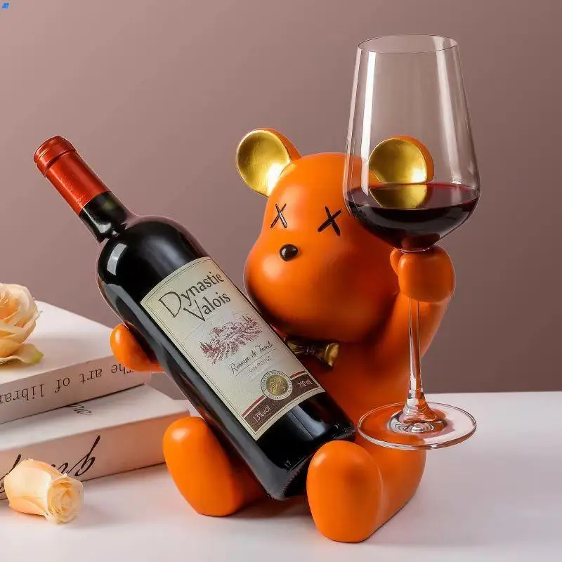 

‌Cartoon Animal Bottle Rest, Entryway Tabletop Decor, Creative Housewarming Present, Fashionable Home Accent Piece‌