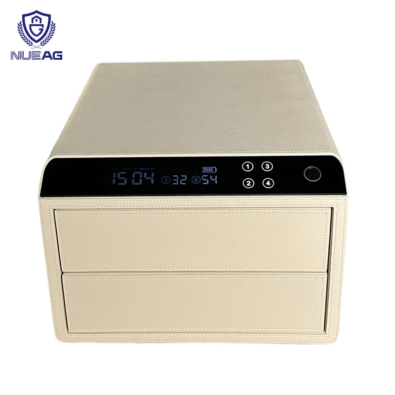 

High-strength Thickened Bilayer Semiconductor Fingerprint Unlock Drawer Intelligent Led Panel Hotel Safe Box