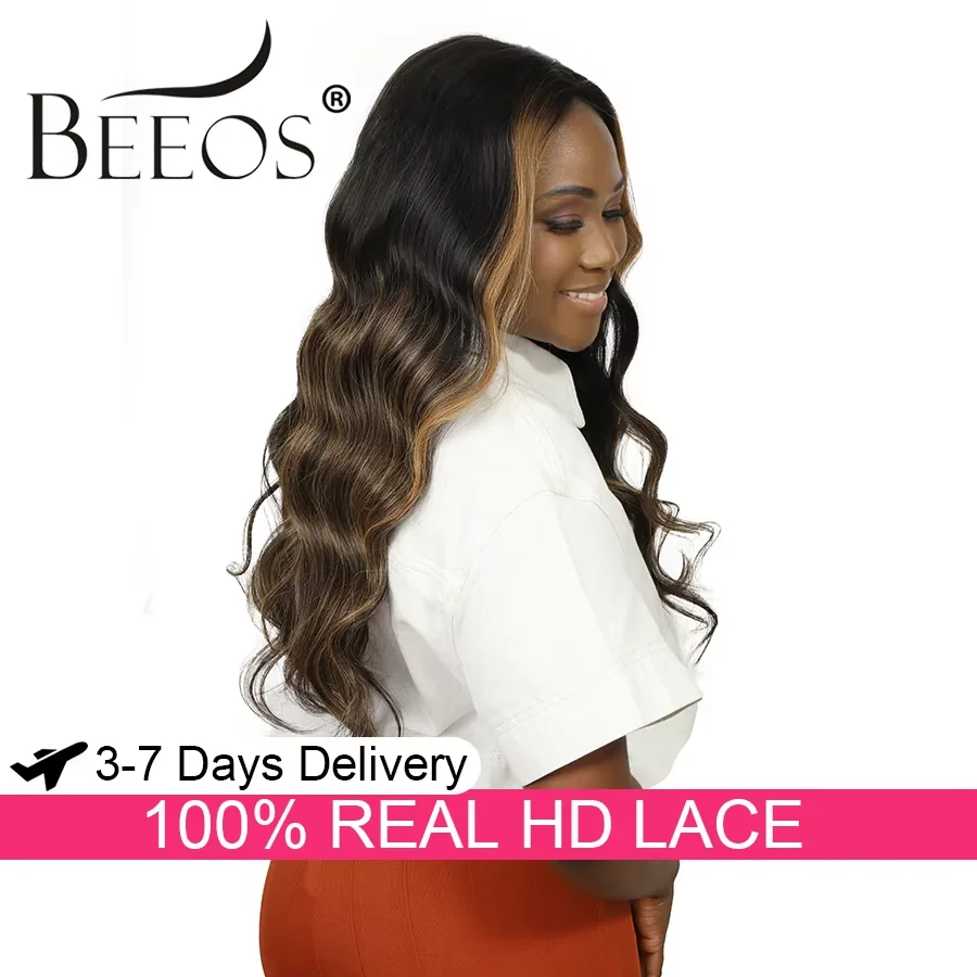 

Highlight 5x5 HD Transparent Lace Closure Wig Wear & Go Quick Weave Wig Human Hair 100% Silklike HD Lace Wig Deep Part Remy Hair