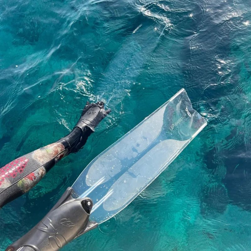 

Whitetip Shark C4 up ghost free diving flippers free webbing training pool free diving transparent