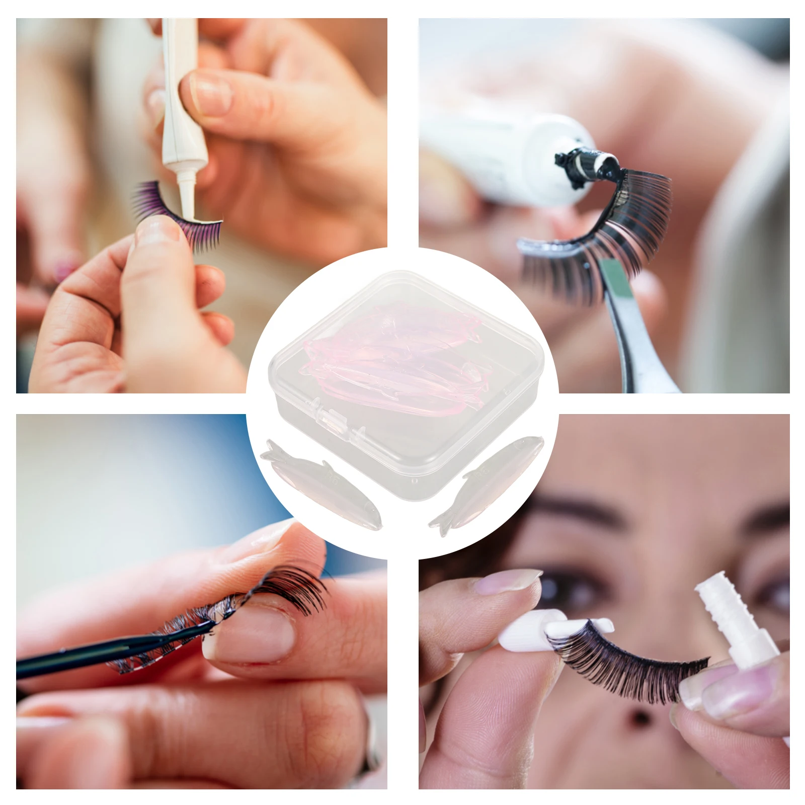 

5 Pairs Silicone Eyelash Curler Pads Comfortable Fish Shape Kits Curlers Separators Mascara Tool Shields Gel Eyebrow