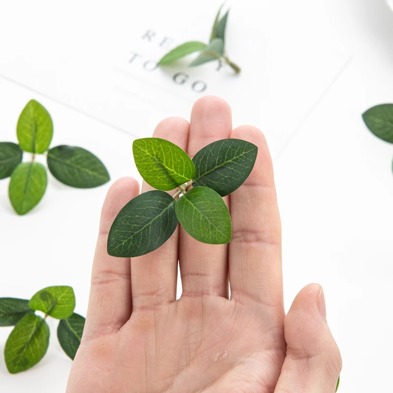 Artificial Flowers Silks Tea Leaf Fake Plants DIY Scrapbook Candy Box Wedding Bridal Bouquets Holiday Home Party Decor Eternity