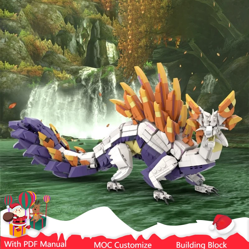 

1361 детали игровой персонаж хрустальный дракон MOC на заказ строительные кирпичи модель креативная сборка кирпичи игрушки детский рождественский подарок