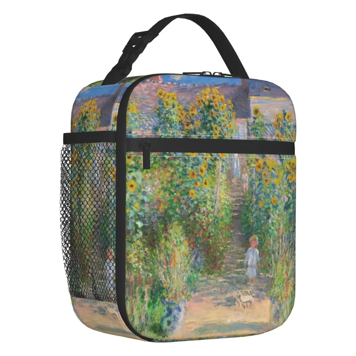 

The Artist's Garden At Giverny Insulated Lunch Bags for Camping Travel Claude Monet Painting Leakproof Cooler Thermal Bento Box