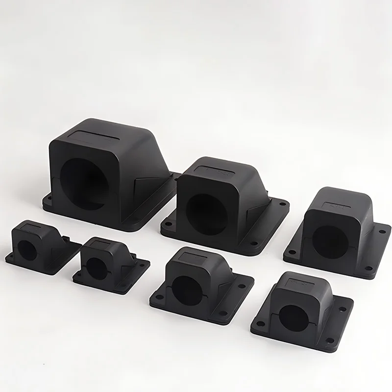 1/5PCS Plastic Bellows Flange Joint Hose Fixed Base KFW-D90 Degree Fixed Square Cover Seat Plate PA66 nylon AD15.8-54.5