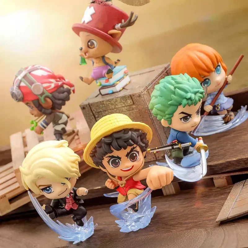 

HotToys Netflix One Piece Blind Box Mini Anime Action Figures Luffy Zoro Chopper Collectible Desk Decor For Anime Fans