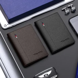 Luxury brand Mini Ultra-thin Small Wallet Men's Short Leather Small Card Holder Youth Wallet Real Leather Coin Purse WILIAMPOLO