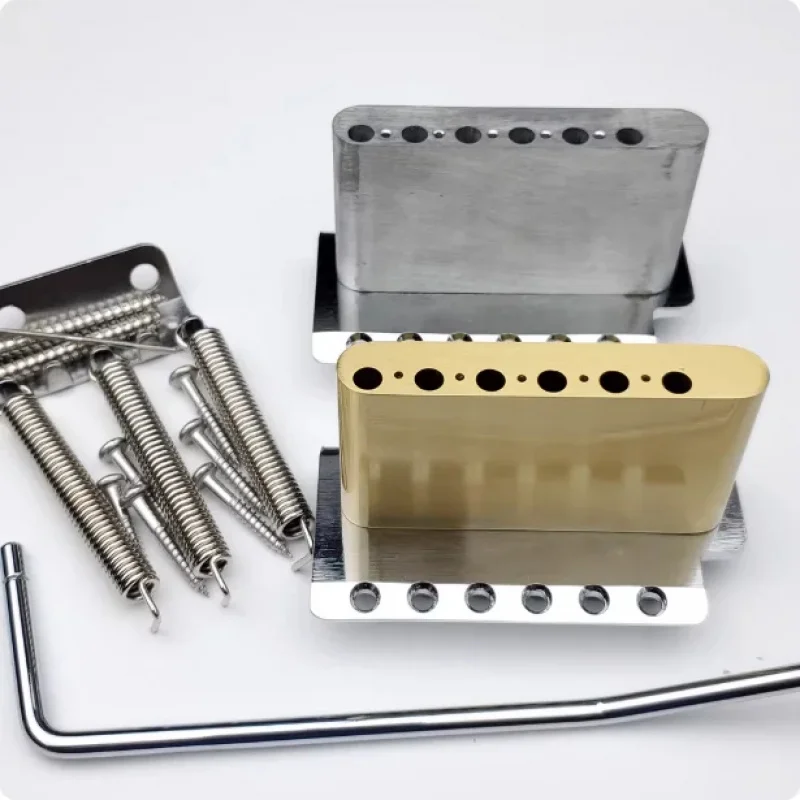 

Strat ST Style, Silver & Gold, Model KY01 52.5mm Guitar Single Tremolo Bridge Tailpiece Vibrato System