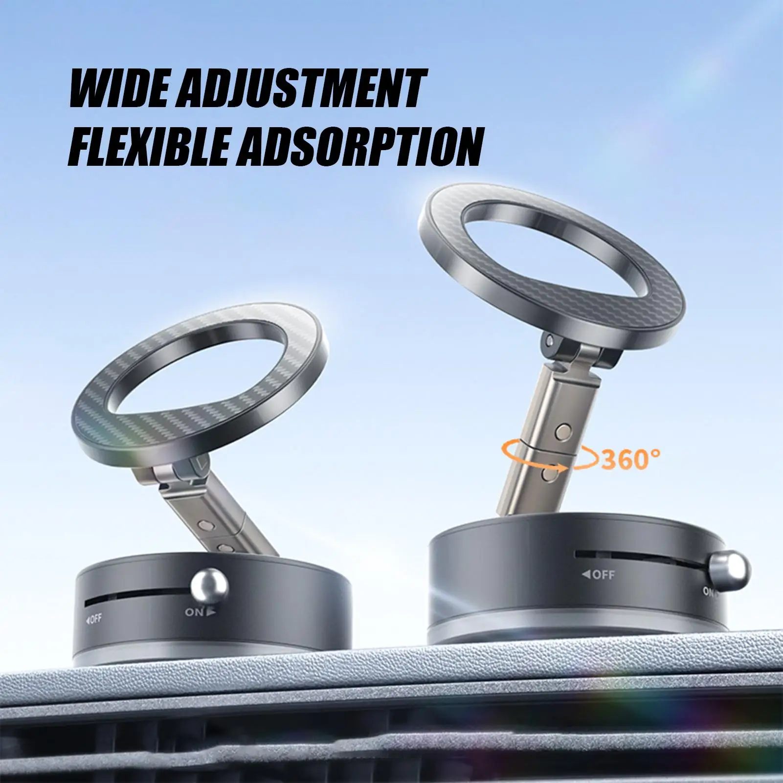 

Magnetic Phone Holder Magnetic Suction Phone Mount Foldable Aluminum Alloy Cellphone Bracket Multi-functional Rotating Stand For