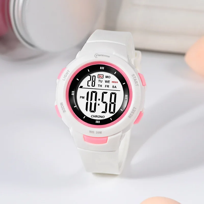 Kinder Sport Digitaal Horloge Voor Kind Mode Klok Student Alarm Uur Lichtgevende Tijd Jongen Meisjes Cadeau Tiener Polshorloge Meisjes Horloge